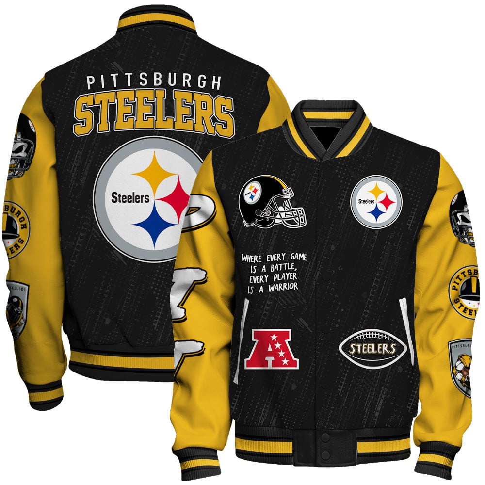 Pittsburgh Steelers National Football League Conquer Every Field Unisex Varsity Jacket