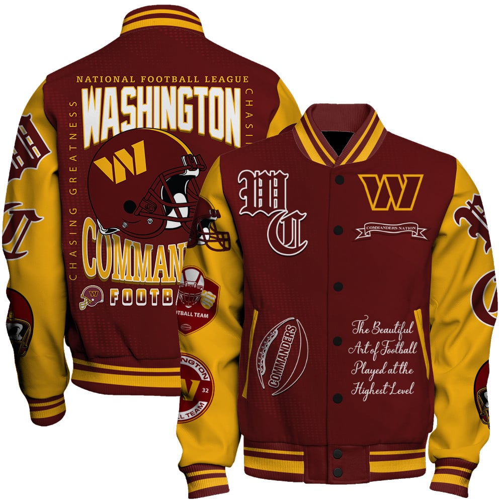 Washington Commanders NFL 2025 National Football Conference Unisex Varsity Jacket V3