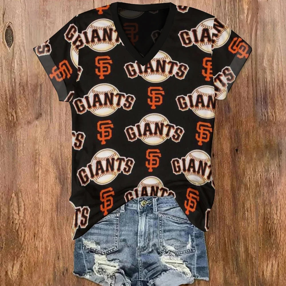 Printed casual short-sleeved t-shirt