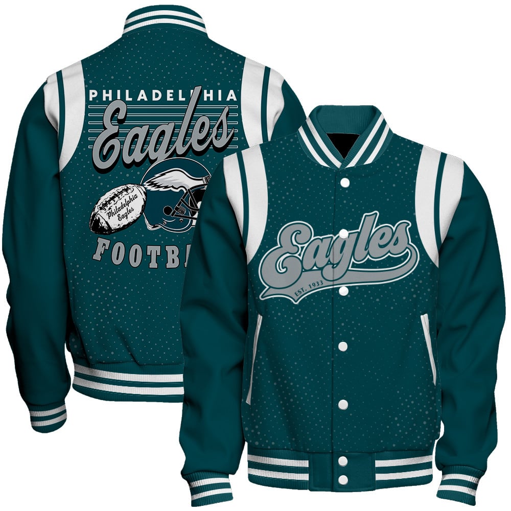 Philadelphia Eagles National Football League 2025 Make Your Mark Unisex Varsity Jacket