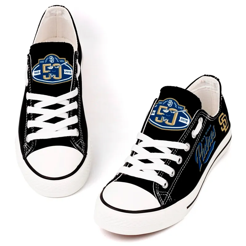 Casual printed low-top canvas shoes unisex