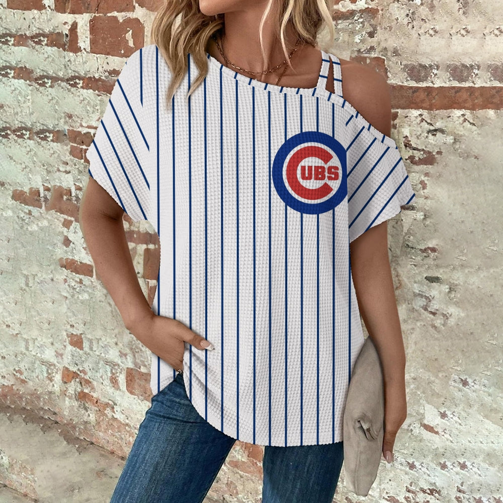 Asymmetrical Neck Short Sleeve T-Shirt