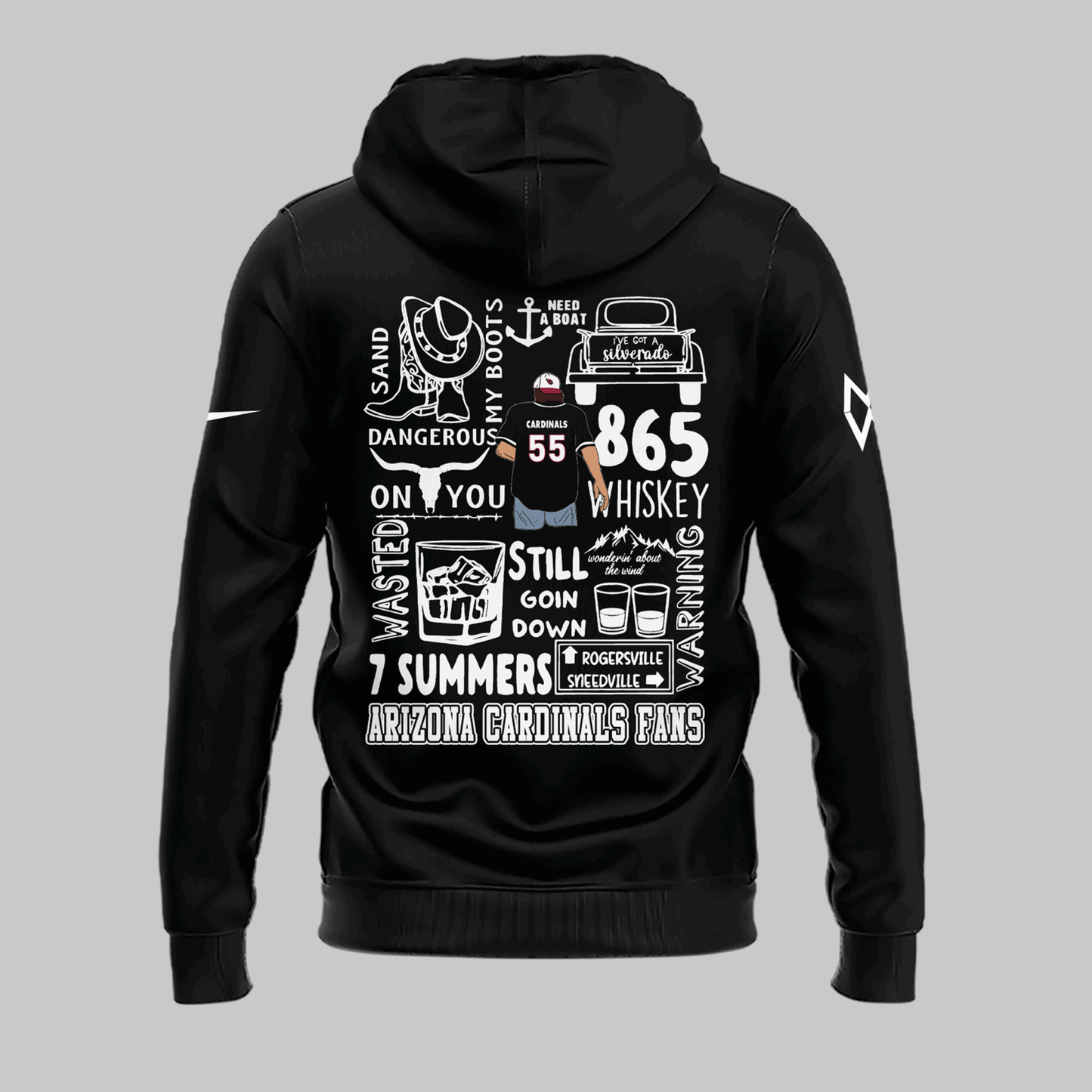 Special New Morgan Wallen x Arizona Cardinals Black Hoodie