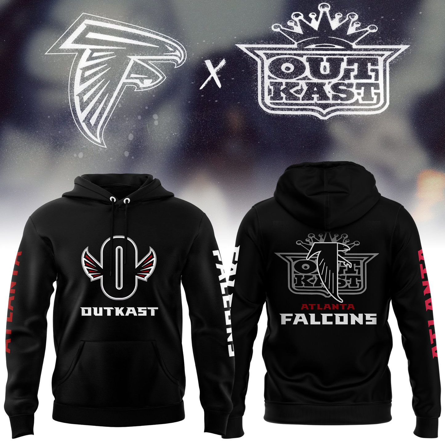 Atlanta Falcons x OutKast Black Hoodie v1