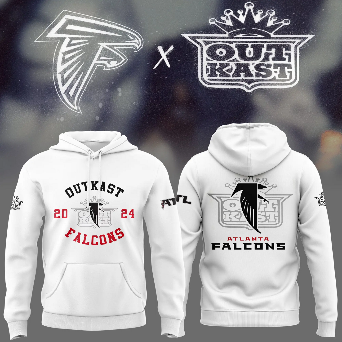 Atlanta Falcons x OutKast White Hoodie v1
