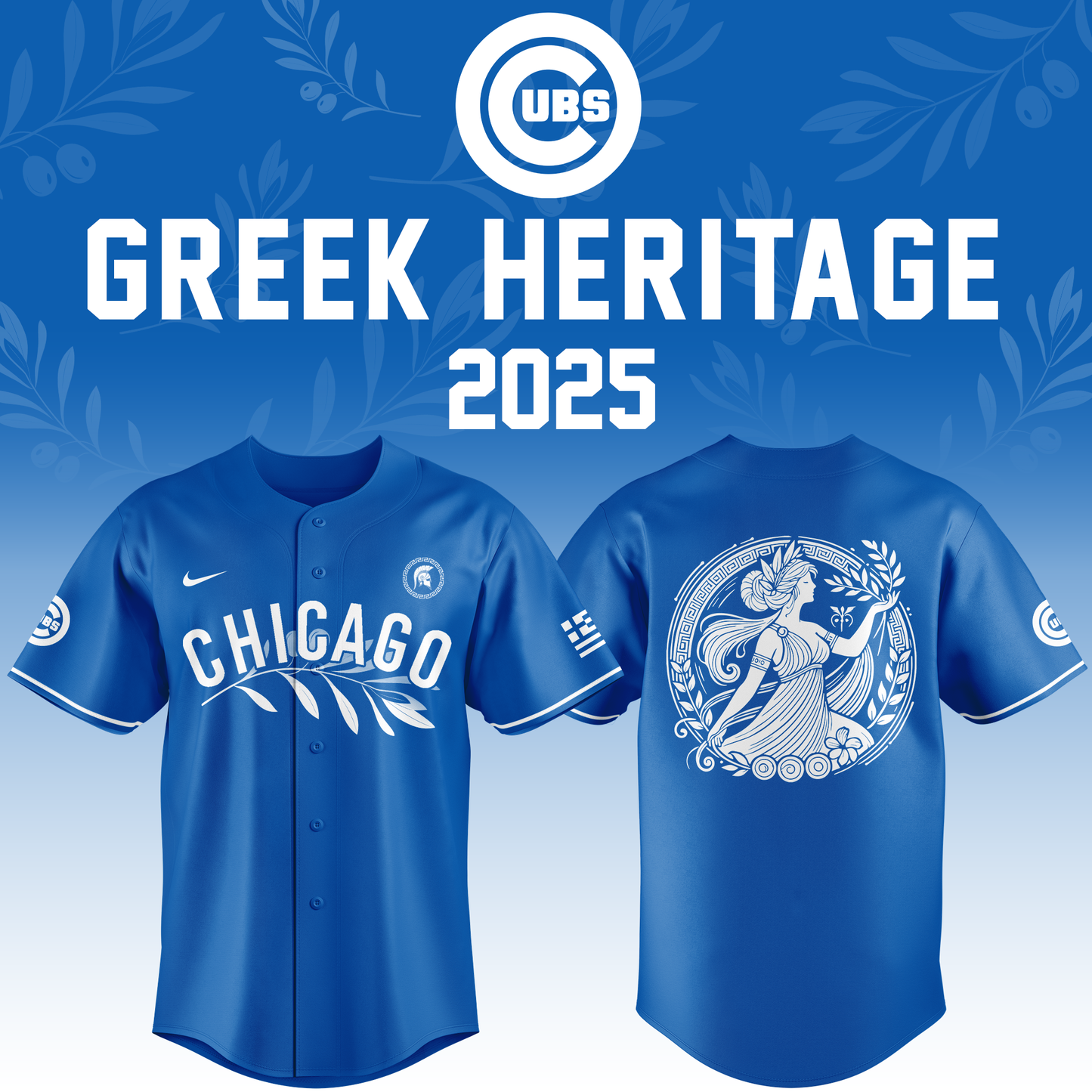 Chicago Cubs x Greek Heritage Jersey 2025