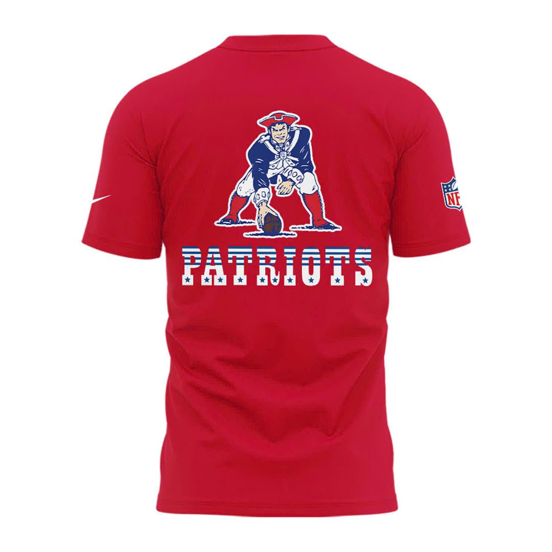 Special Red New England Patriots Primary Logo T-Shirt