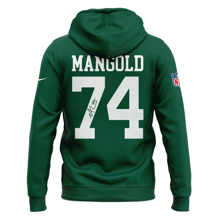 New York Jets 74 Nick Mangold hoodie for fans