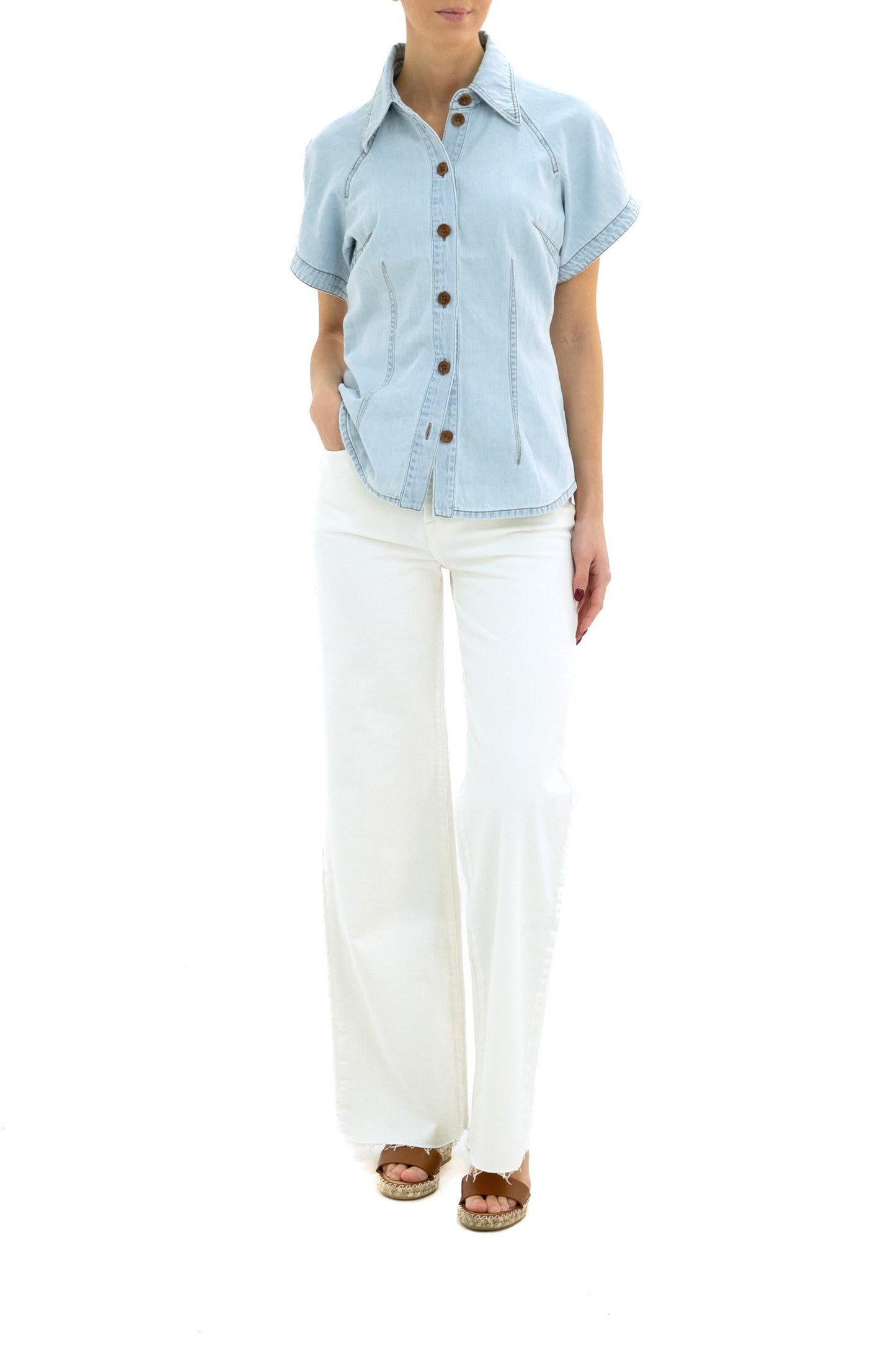 Camicia in denim di cotone