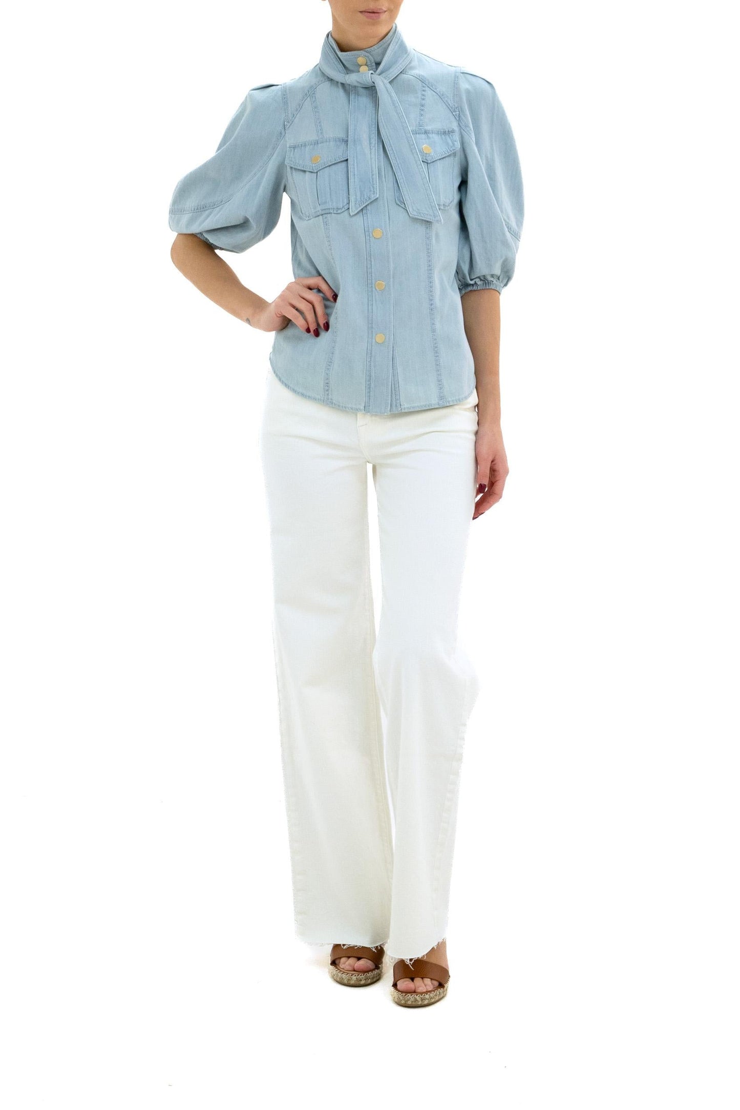 Camicia in denim di cotone