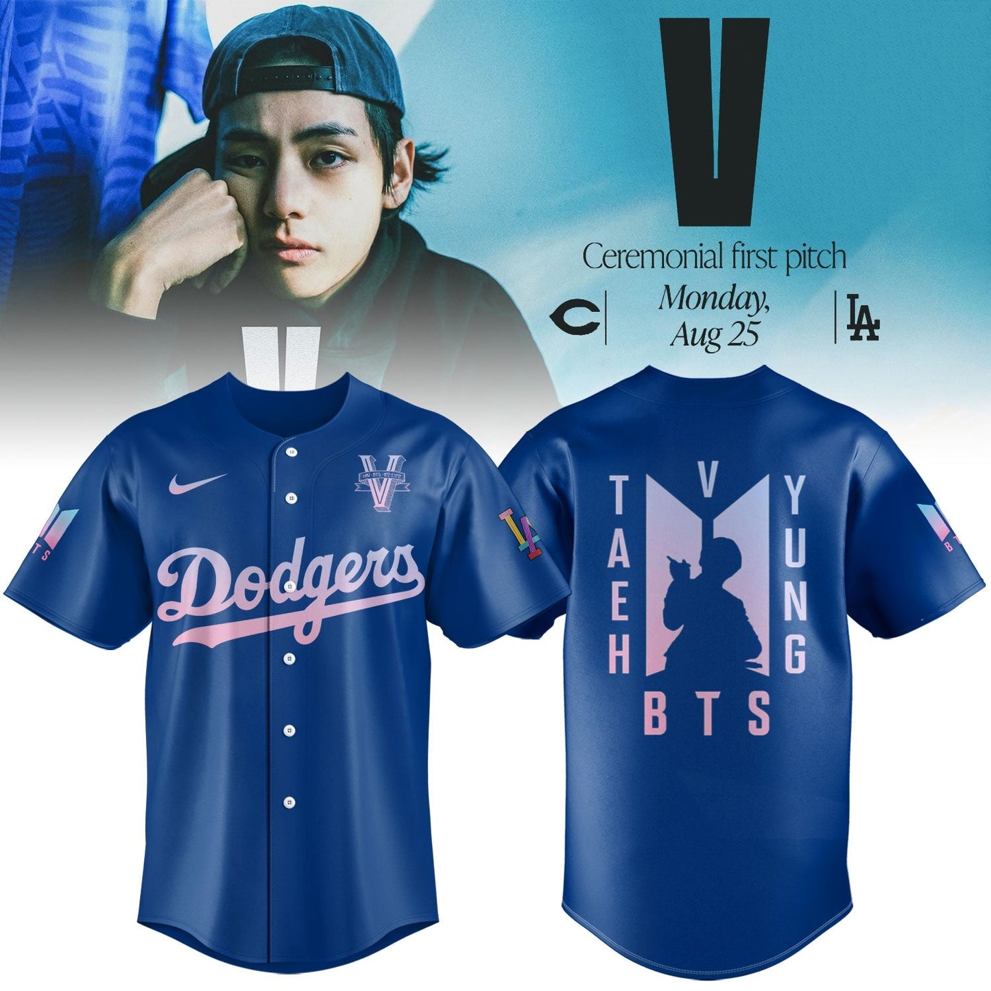 Los Angeles Dodgers x V BTS Jersey
