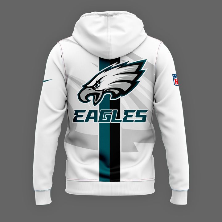 Philadelphia Eagles NFL 2025 New White Hoodie