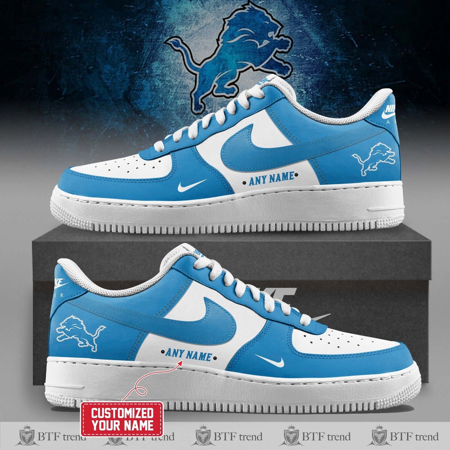 Limited Edition Detroit Lions AF1 SNEAKER