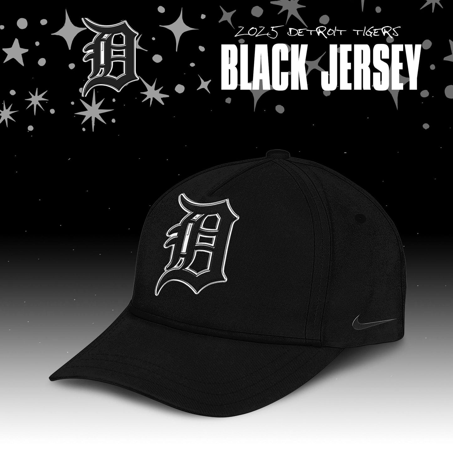 Limited Edition Detroit Tigers Back In Black Combo Custom Name & Number Jersey