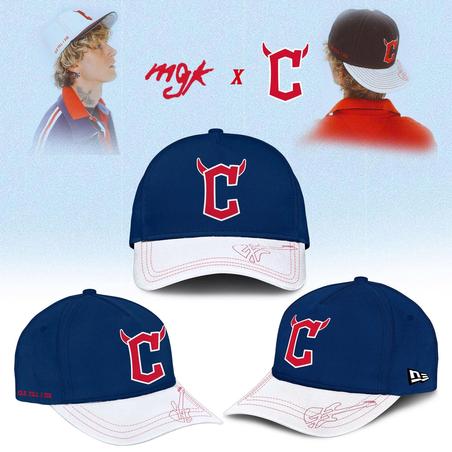 Cleveland Guardians x Mgk 2025 Limited Edition Jersey Navy