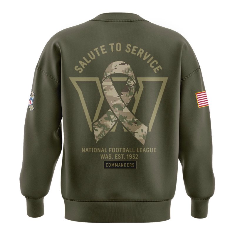 limited edition Veterans Day sweatshirt from the Washington Commanders