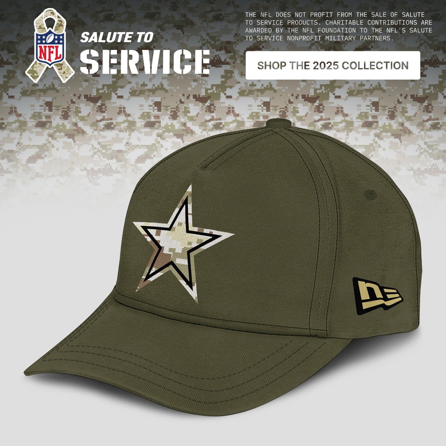 Dallas Cowboys Olive 2025 Salute to Service Limited Hoodie