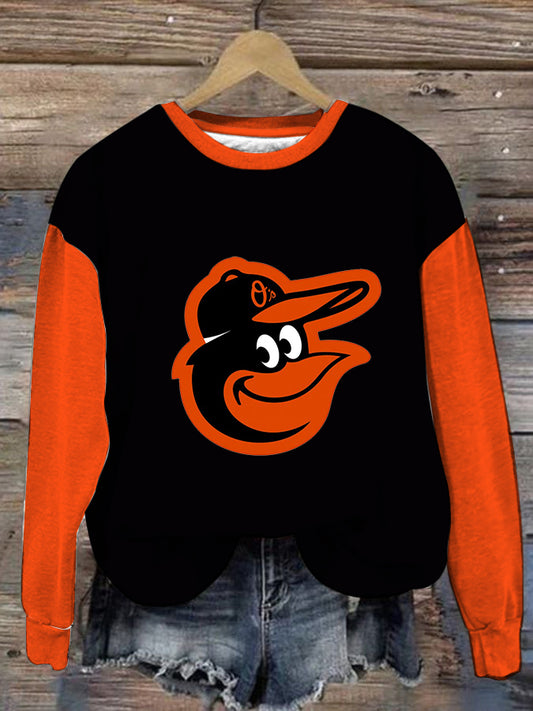 Casual Long Sleeve Retro Sweatshirt