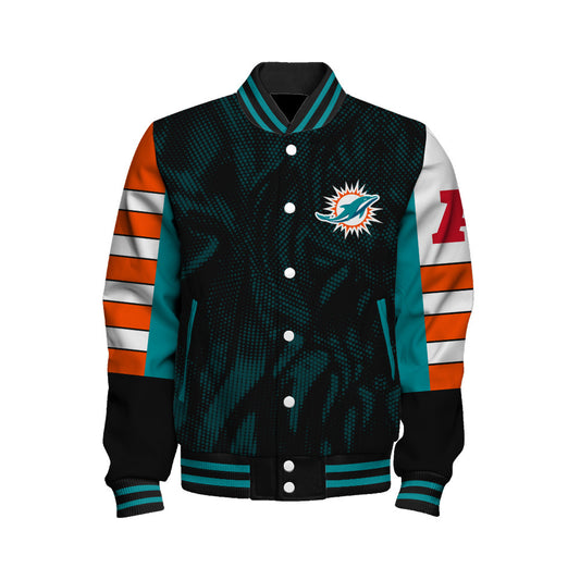 Miami Dolphins Football Team 2025 - 26 Wear Your Passion Unisex Varsity Jacket