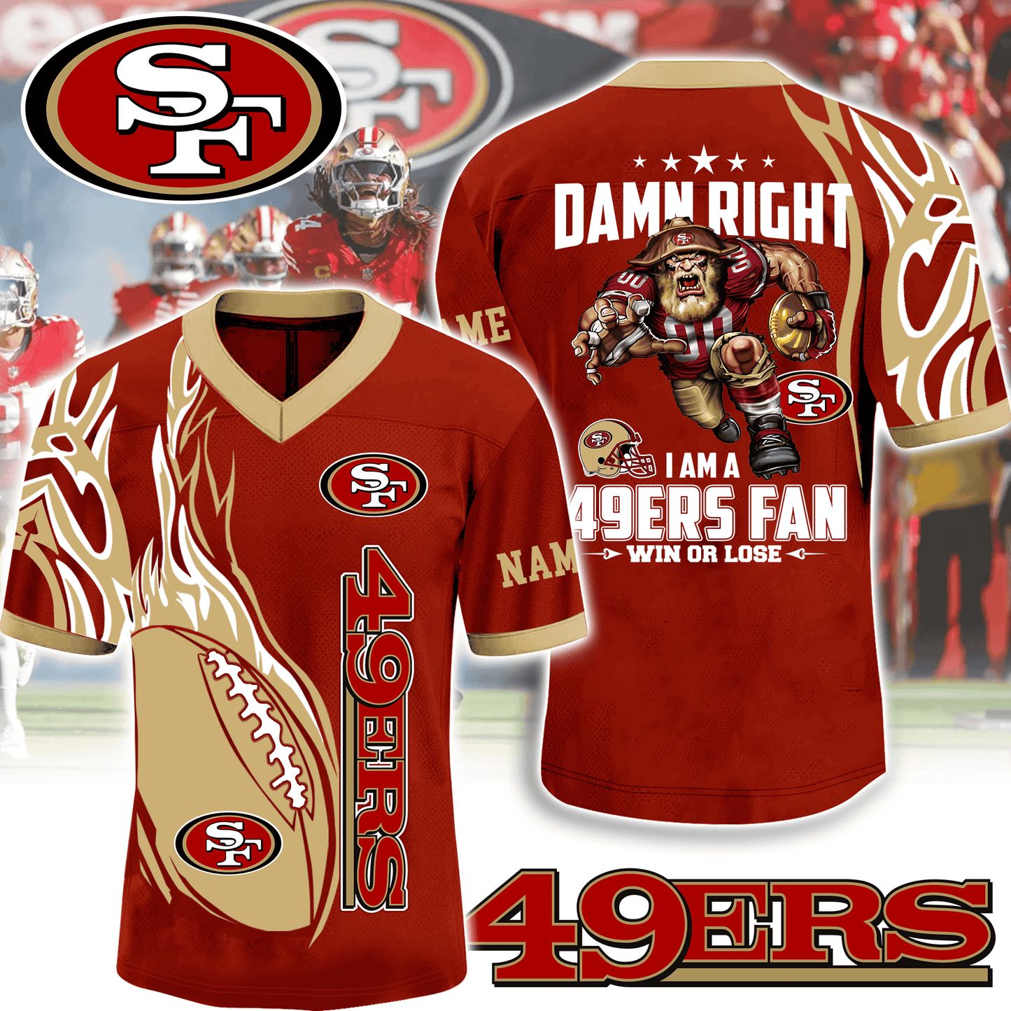 San Francisco 49ers Fan Jersey