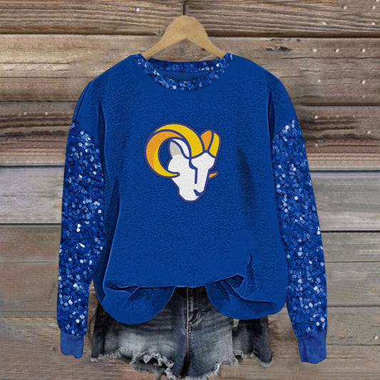 Sequined Sleeves Vintage Sweatshirt