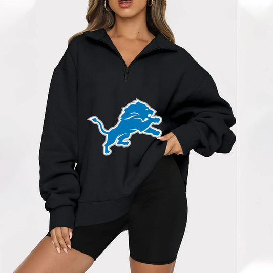 New Ladies Sports Leisure Lapel Zipper Sweatshirt
