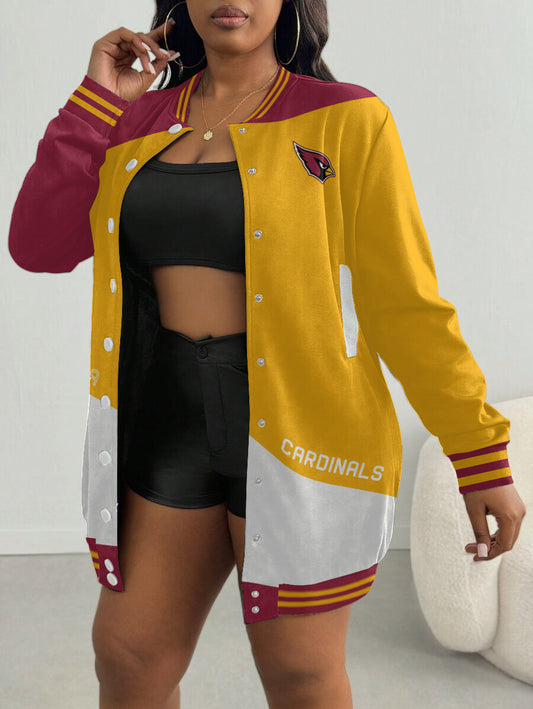 Arizona Cardinals Women's Limited Edition Button Down Long Sleeve Jacket Dress