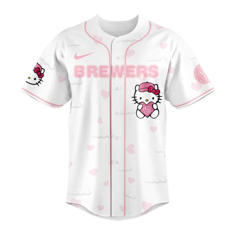 Limited Edition Milwaukee Brewers x Hello Kitty Night Plus Jersey