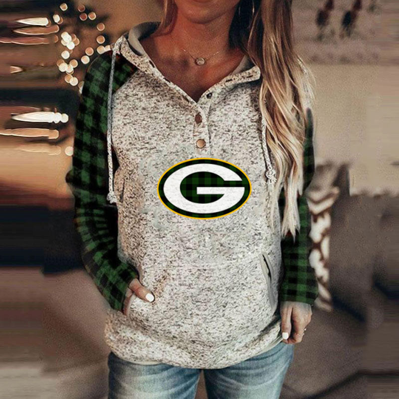 Casual patchwork printed Hoodie