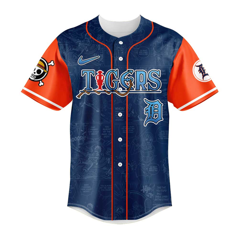 Limited Edition Detroit Tigers One Piece Night Game Blue Jersey