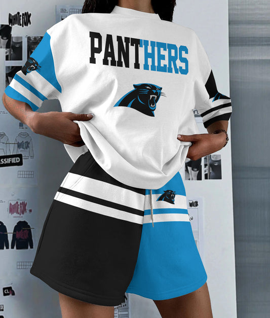 Carolina Panthers  Limited Edition Women's T-Shirt & Short Set