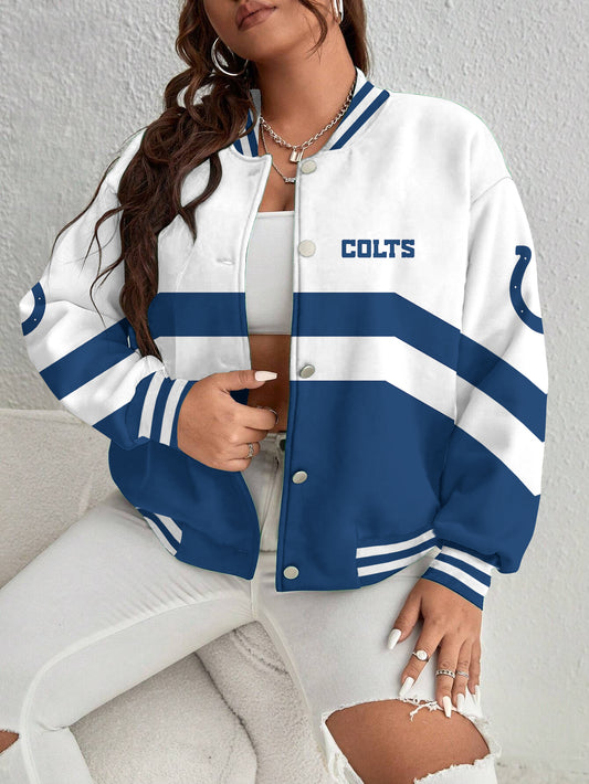 Indianapolis Colts Women's Long Pass Full- Snap Casual Jacket