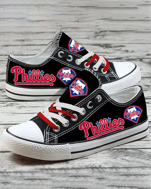 Casual printed low-top canvas shoes unisex