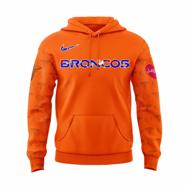 Denver Broncos Nurses Appreciation 2025 Orange Combo Hoodie
