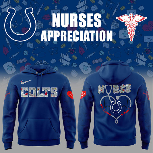 Indianapolis Colts Nurses Appreciation 2025 Blue Combo Hoodie