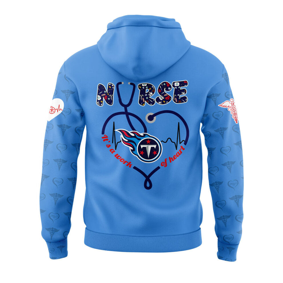 Tennessee Titans Nurses Appreciation 2025 Blue Combo Hoodie