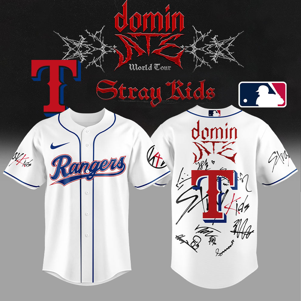 Texas Rangers x Stray Kids Word tour 2025 Jersey