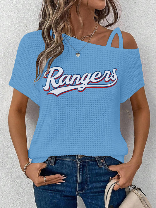 Asymmetrical Neck Short Sleeve T-Shirt