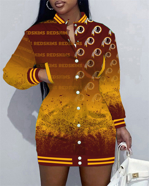 Washington Redskins
Limited Edition Button Down Long Sleeve Jacket Dress