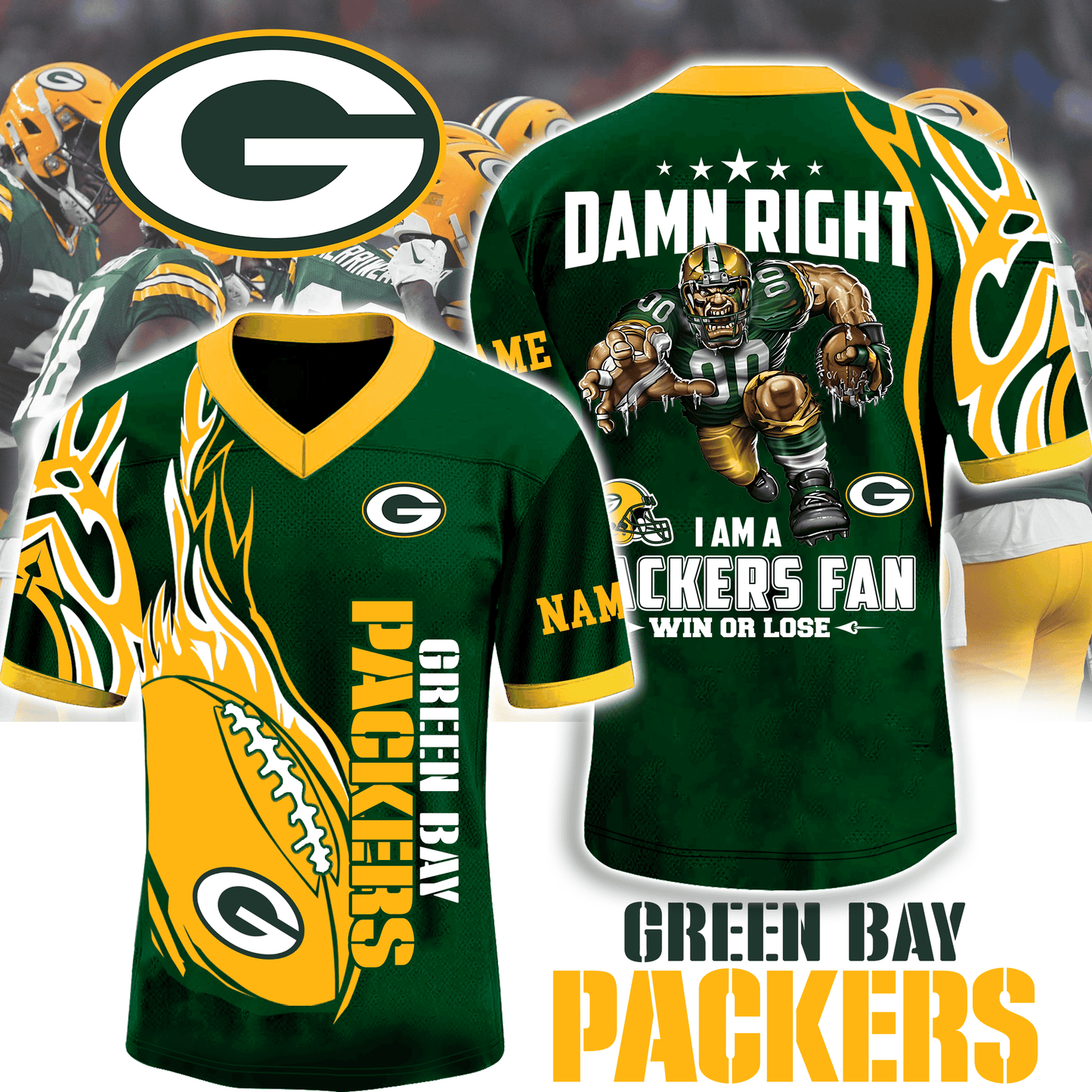Green Bay Packers Fan Jersey