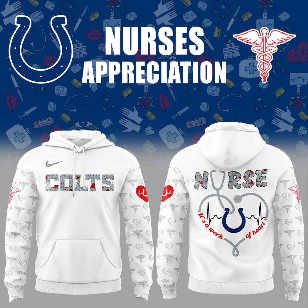 Indianapolis Colts Nurses Appreciation 2025 Blue Combo Hoodie