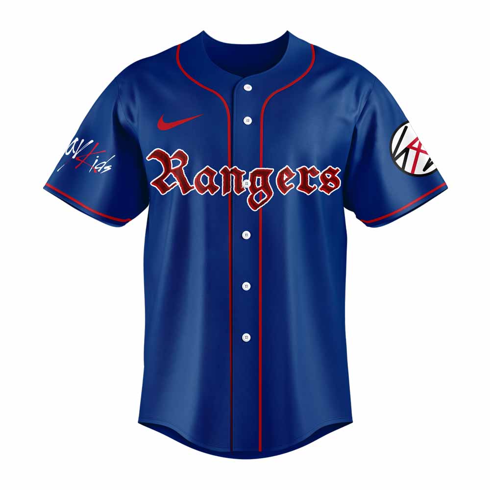 Texas Rangers x Stray Kids Word tour 2025 Jersey