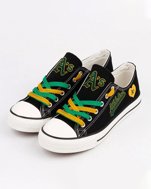 Casual printed low-top canvas shoes unisex