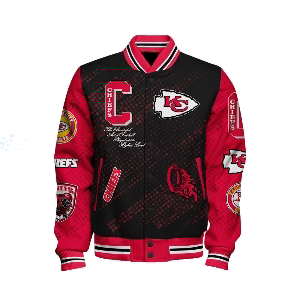 Kansas City Chiefs National Football League Pattern Varsity Jacket V13