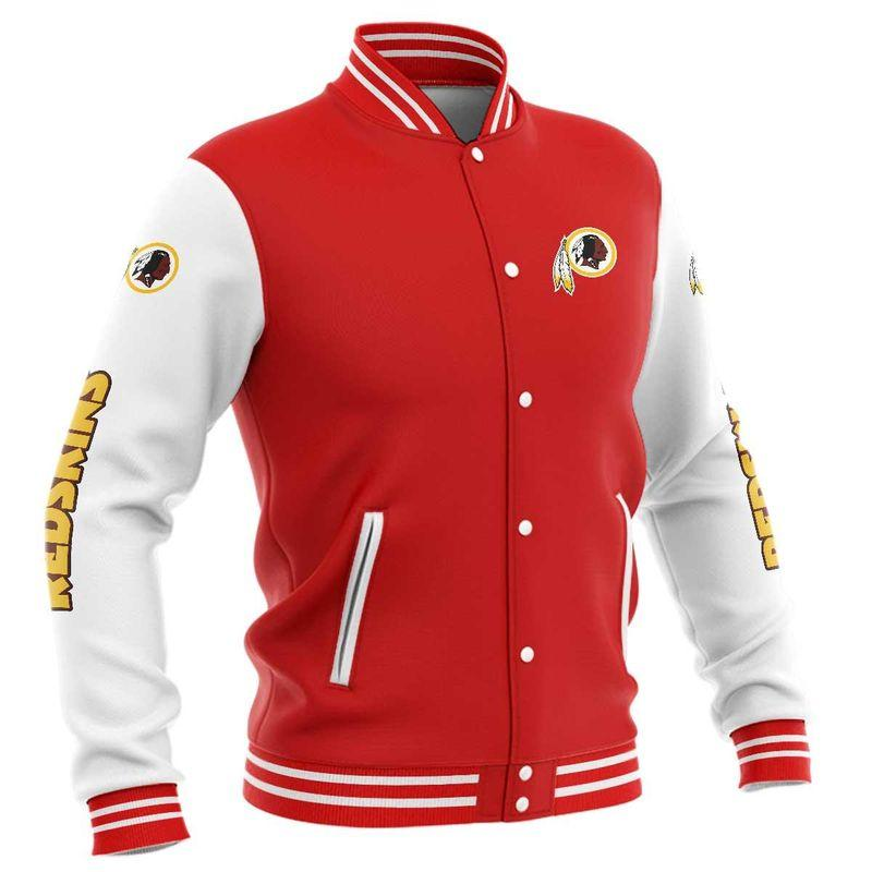 (4 Colors Available)Washington Redskins
Limited Edition Buttoned Baseball Jacket
