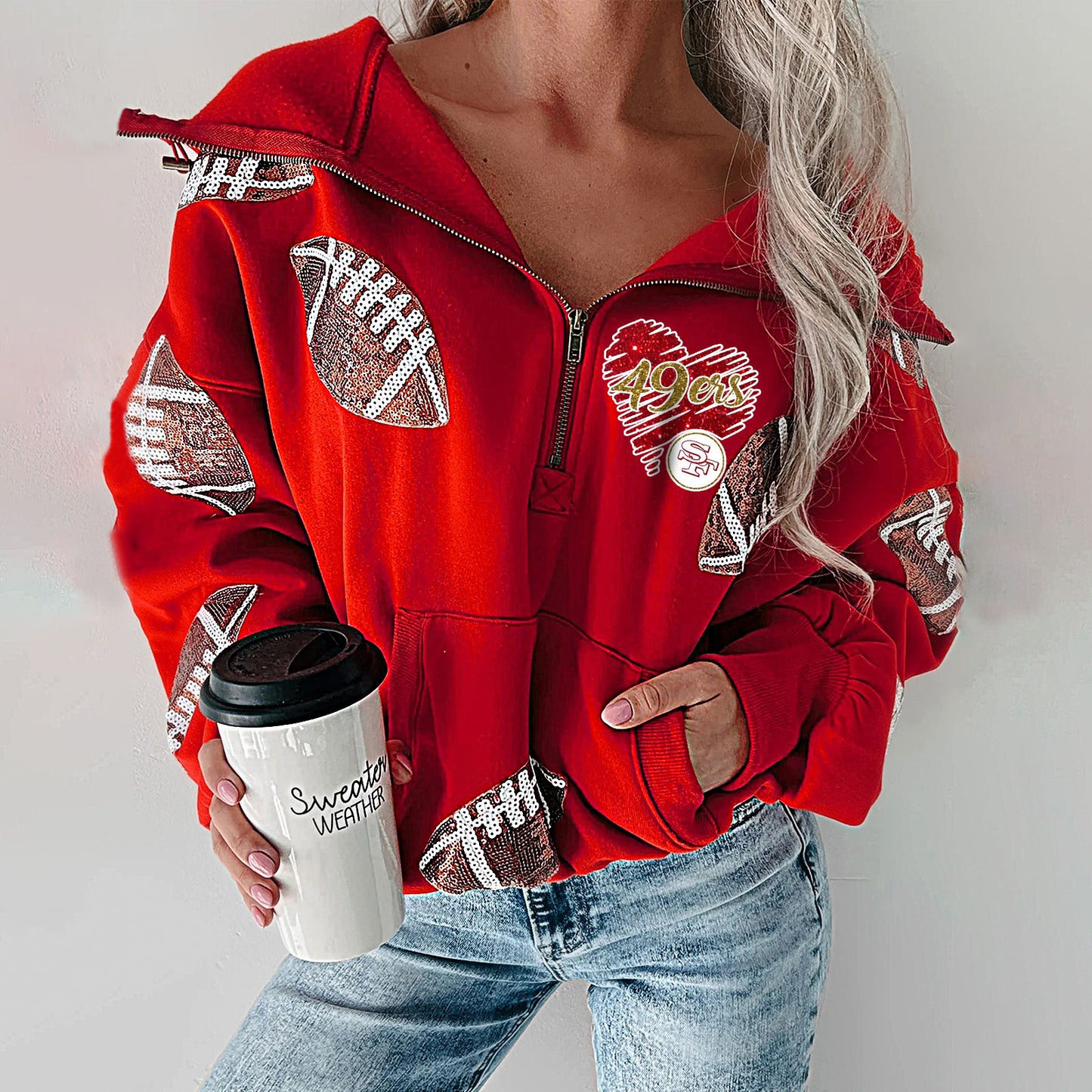 Football Patch Hoodie