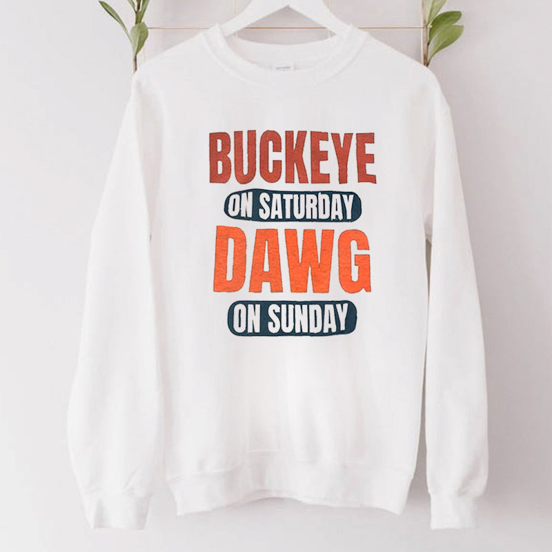 Printed casual crew neck pullover