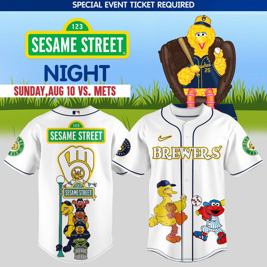 Milwaukee Brewers _ Sesame Street Night Jersey 2 2025