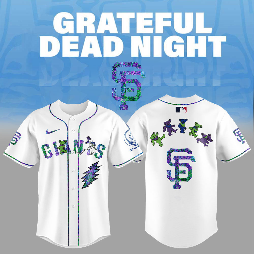 San Francisco Giants Grateful Dead Night Jersey Flat Cap Set