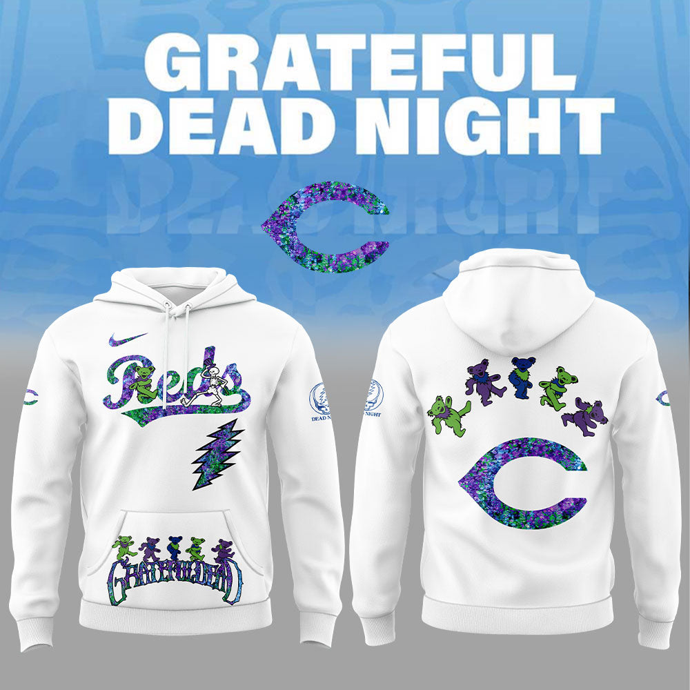 Cincinnati Reds Grateful Dead Night Hoodie